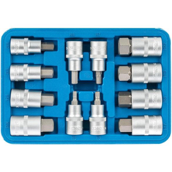 Imbusz bit dugókulcs készlet 1/2″ 5-22mm 12 részes (S-90277)