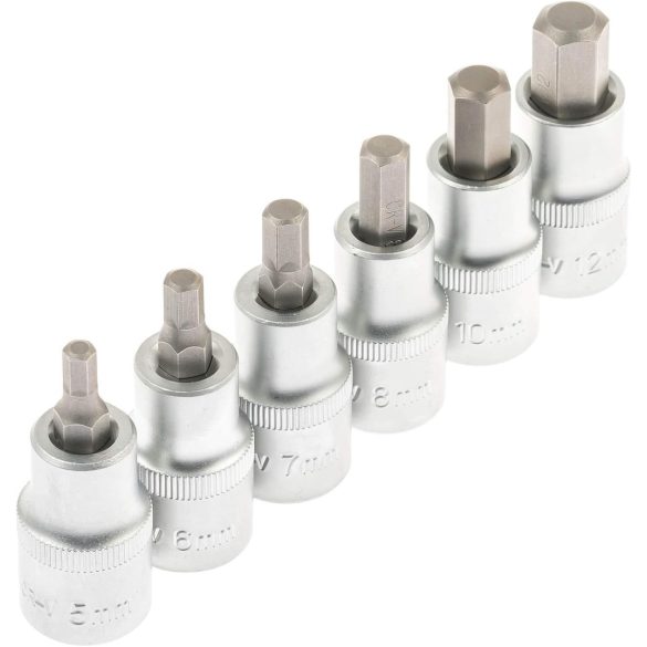 Imbusz bit dugókulcs készlet 1/2″ 5-22mm 12 részes (S-90277)