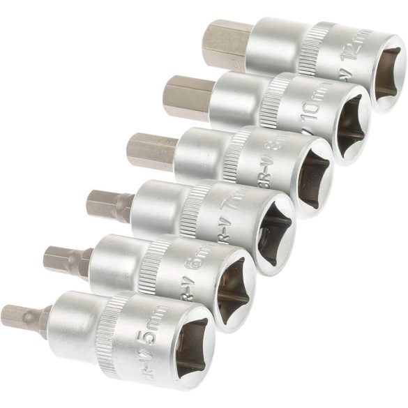 Imbusz bit dugókulcs készlet 1/2″ 5-22mm 12 részes (S-90277)