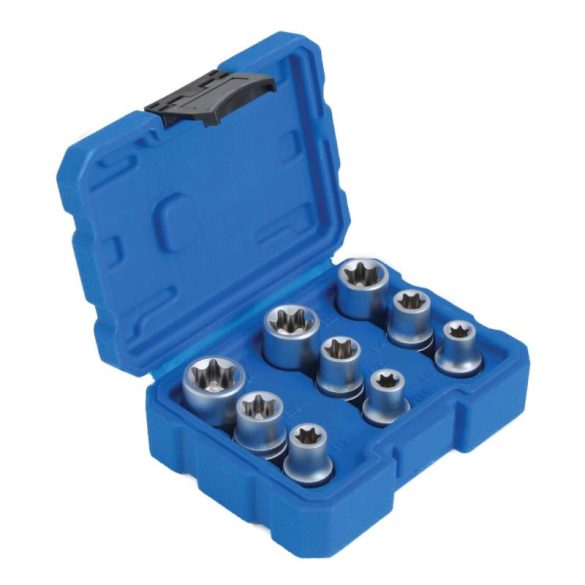 E-torx dugókulcs készlet 1/2″ E10-E24 9 részes