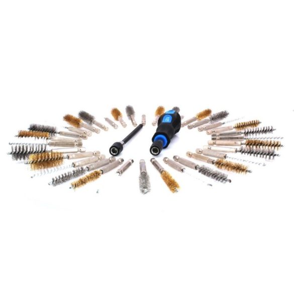 Tisztító kefe készlet ø 8-19 mm, 38 részes
