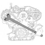 Főtengely ékszíjtárcsa feszítő VAG 1.4 / 1.6 / 2.0