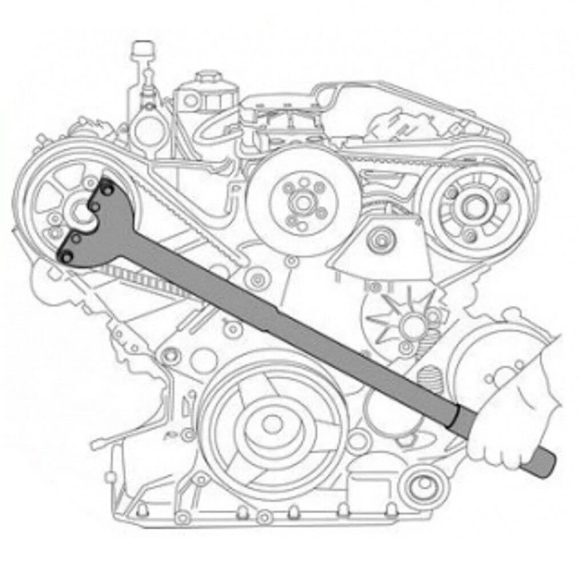Főtengely ékszíjtárcsa feszítő VAG 1.4 / 1.6 / 2.0