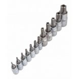 Furatos torx plus bit dugókulcs készlet 1/4″, 3/8″, 1/2″ 12 részes (S-H125TP)