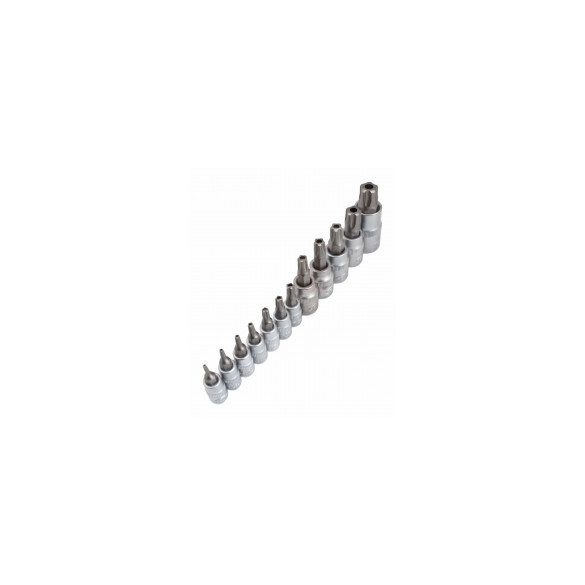 Furatos torx plus bit dugókulcs készlet 1/4″, 3/8″, 1/2″ 12 részes (S-H125TP)