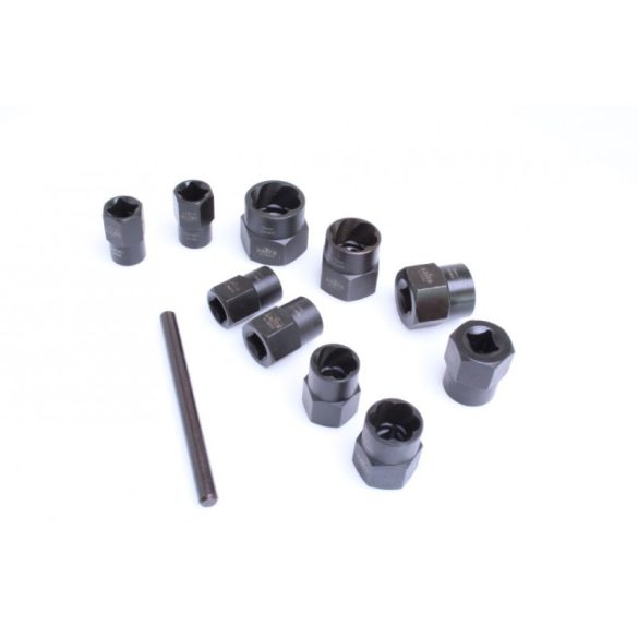 Sérült csavar leszedő készlet 3/8″ 9-19mm 11 részes